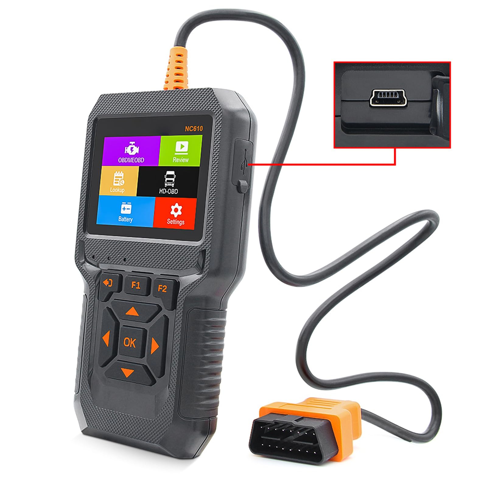 Amazon | NC610 OBD スキャナ自動エンジンライト障害コードリーダー多
